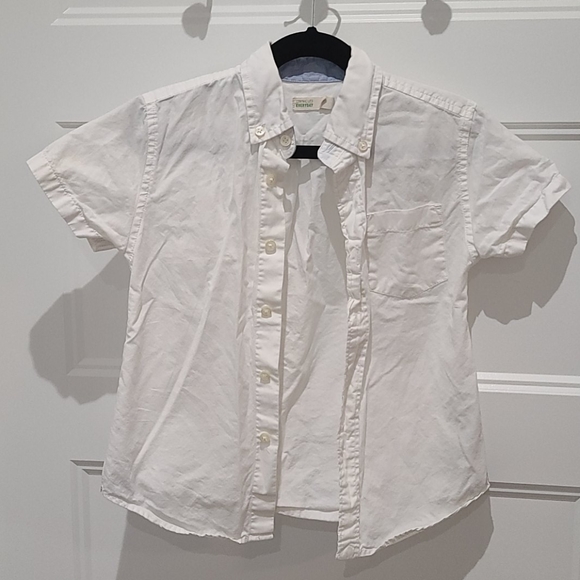 Boys, white, short sleeve button down shirt - Picture 1 of 3